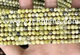 CTP220 15.5 inches 4mm round yellow turquoise beads wholesale