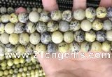 CTP224 15.5 inches 12mm round yellow turquoise beads wholesale