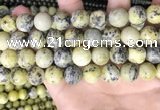 CTP225 15.5 inches 14mm round yellow turquoise beads wholesale