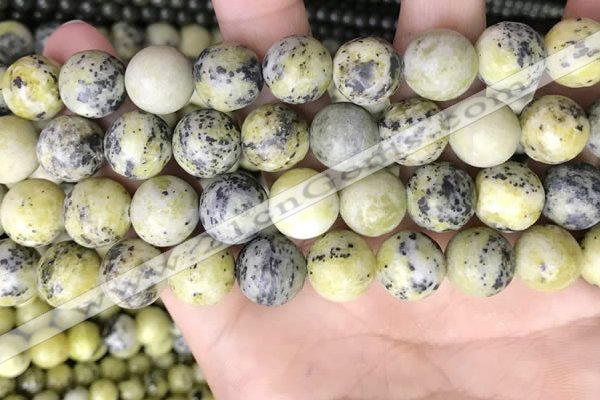 CTP225 15.5 inches 14mm round yellow turquoise beads wholesale