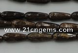 CTR05 15.5 inches 6*16mm faceted teardrop bronzite gemstone beads