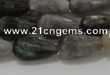 CTR120 15.5 inches 10*20mm faceted teardrop labradorite beads