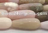 CTR150 15.5 inches 6*16mm teardrop natural pink opal beads