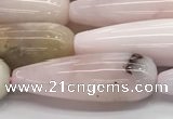 CTR151 15.5 inches 10*30mm teardrop natural pink opal beads