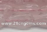 CTR159 15.5 inches 10*20mm faceted teardrop rose quartz beads