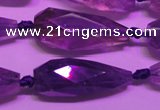 CTR204 14*34mm - 17*40mm faceted teardrop ametrine gemstone beads