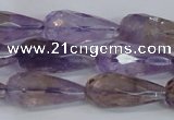 CTR300 15.5 inches 12*25mm faceted teardrop natural ametrine beads