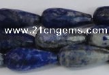 CTR303 15.5 inches 12*25mm faceted teardrop lapis lazuli beads