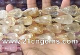 CTR351 15.5 inches 15*25mm faceted teardrop citrine beads