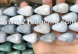 CTR355 15.5 inches 15*22mm faceted teardrop aquamarine beads