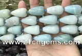 CTR358 15.5 inches 15*25mm faceted teardrop amazonite beads