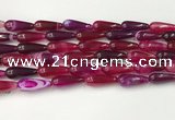 CTR402 15.5 inches 8*20mm teardrop agate beads wholesale