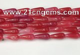 CTR403 15.5 inches 8*20mm teardrop agate beads wholesale