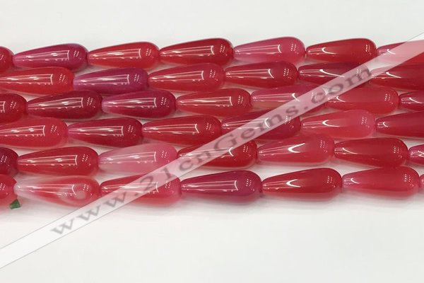 CTR403 15.5 inches 8*20mm teardrop agate beads wholesale