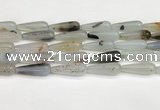 CTR411 15.5 inches 10*30mm teardrop agate beads wholesale