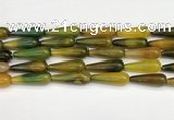 CTR416 15.5 inches 10*30mm teardrop agate beads wholesale