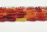 CTR418 15.5 inches 10*30mm teardrop agate beads wholesale