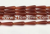 CTR422 15.5 inches 10*30mm teardrop agate beads wholesale