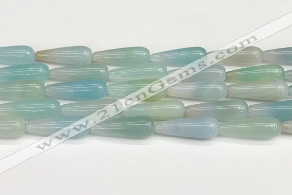 CTR424 15.5 inches 10*30mm teardrop agate beads wholesale