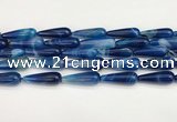 CTR427 15.5 inches 10*30mm teardrop agate beads wholesale