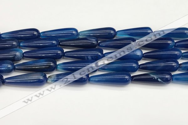 CTR428 15.5 inches 10*30mm teardrop agate beads wholesale