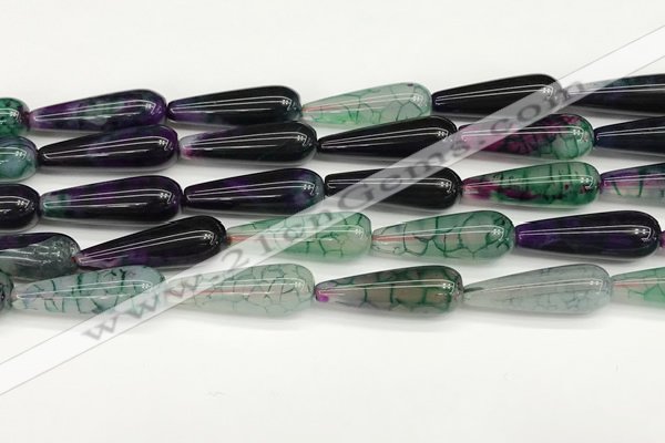 CTR430 15.5 inches 10*30mm teardrop agate beads wholesale