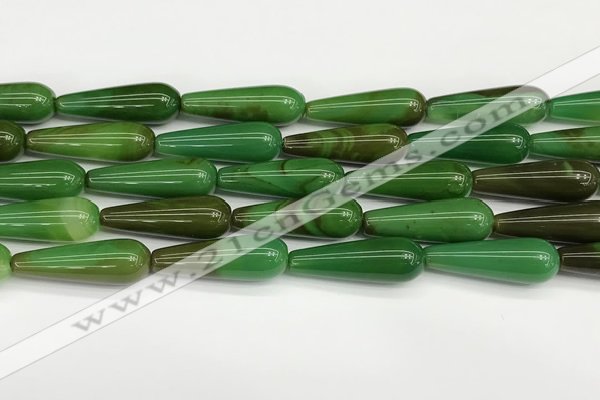 CTR432 15.5 inches 10*30mm teardrop agate beads wholesale