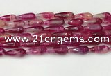 CTR440 15.5 inches 8*20mm faceted teardrop agate beads wholesale