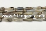 CTR451 15.5 inches 10*30mm faceted teardrop agate beads wholesale