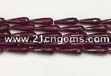 CTR453 15.5 inches 10*30mm faceted teardrop agate beads wholesale