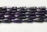 CTR454 15.5 inches 10*30mm faceted teardrop agate beads wholesale