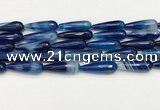 CTR458 15.5 inches 10*30mm faceted teardrop agate beads wholesale