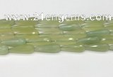 CTR459 15.5 inches 10*30mm faceted teardrop agate beads wholesale