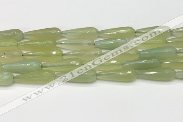 CTR459 15.5 inches 10*30mm faceted teardrop agate beads wholesale