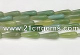 CTR460 15.5 inches 10*30mm faceted teardrop agate beads wholesale