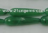 CTR50 15.5 inches 10*40mm faceted teardrop green aventurine beads