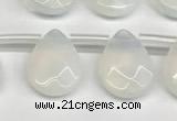 CTR674 Top drilled 10*14mm faceted briolette opalite beads wholesale