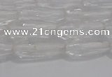 CTR70 15.5 inches 6*16mm faceted teardrop white crystal beads