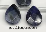 CTR702 Top drilled 12*16mm faceted briolette sodalite beads