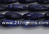 CTR76 15.5 inches 6*16mm faceted teardrop lapis lazuli beads