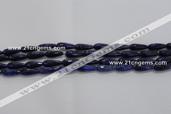 CTR76 15.5 inches 6*16mm faceted teardrop lapis lazuli beads