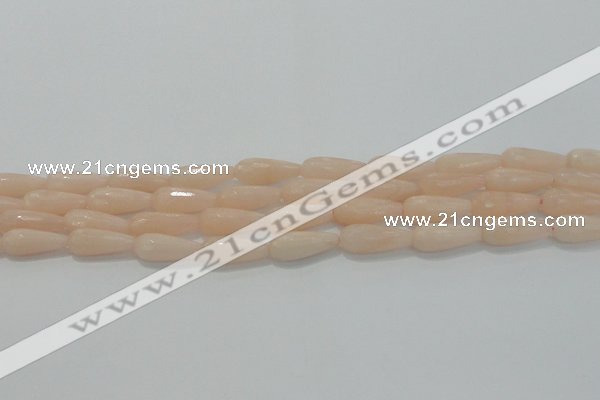 CTR96 15.5 inches 8*20mm faceted teardrop pink aventurine beads