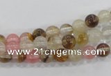 CTS02 15.5 inches 6mm round tigerskin glass beads wholesale