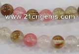 CTS03 15.5 inches 8mm round tigerskin glass beads wholesale