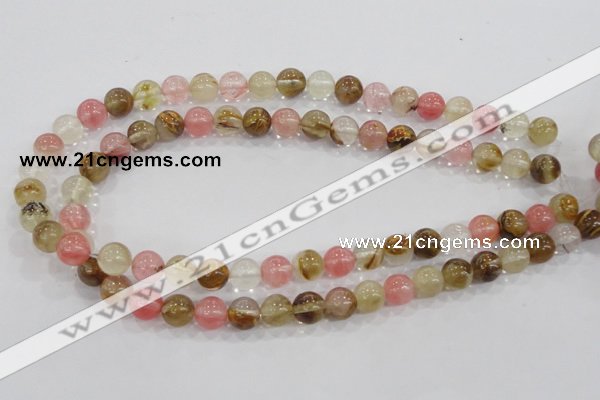 CTS04 15.5 inches 10mm round tigerskin glass beads wholesale