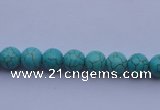 CTU01 15.5 inches 4mm round blue turquoise strand beads Wholesale