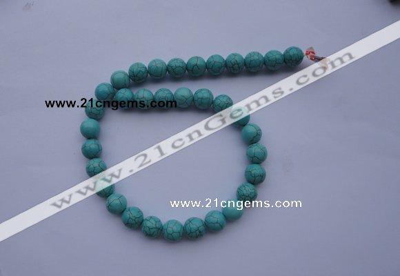 CTU01 15.5 inches 4mm round blue turquoise strand beads Wholesale