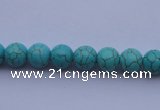 CTU02 15.5 inches 6mm round blue turquoise strand beads Wholesale