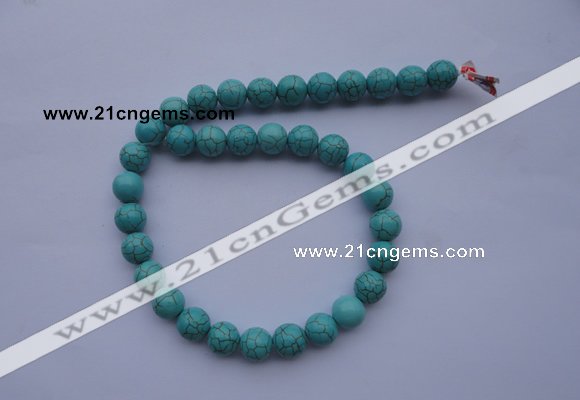 CTU02 15.5 inches 6mm round blue turquoise strand beads Wholesale