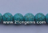 CTU09 15.5 inches 20mm round blue turquoise strand beads Wholesale